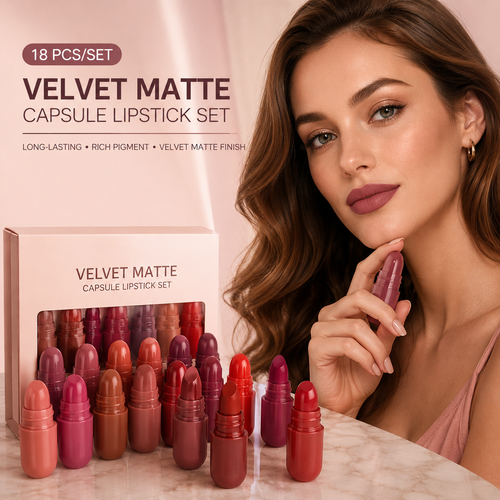 Velvet Matte Mini Lipstick Collection – 18 Shades