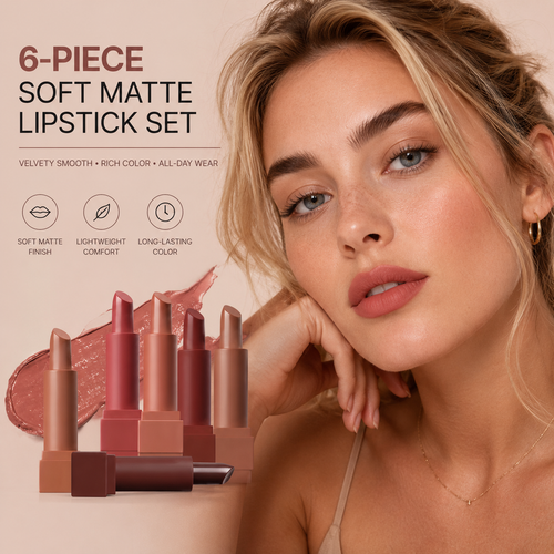6-Piece Soft Matte Lipstick Set