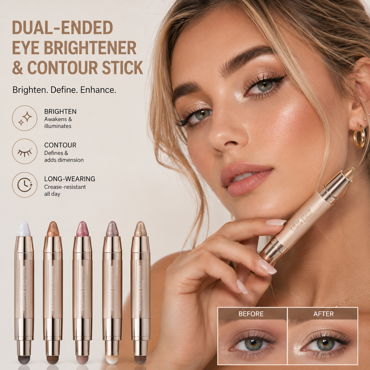 Dual-Ended Eye Brightener & Contour Stick