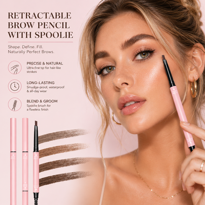 Retractable Brow Pencil with Spoolie