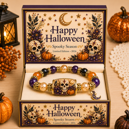 🎃 Limited Edition Halloween Beaded Bracelet Set | Cute Spooky Jewelry Gift